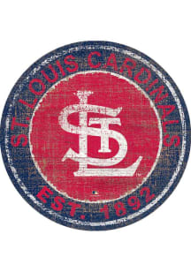 St Louis Cardinals Round Heritage Logo Sign