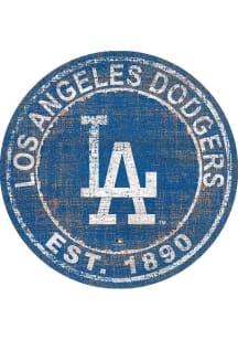 Los Angeles Dodgers Round Heritage Logo Sign