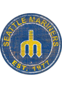 Seattle Mariners Round Heritage Logo Sign