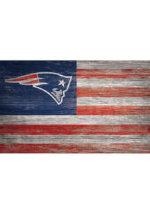 New England Patriots Distressed Flag 11x19 Sign
