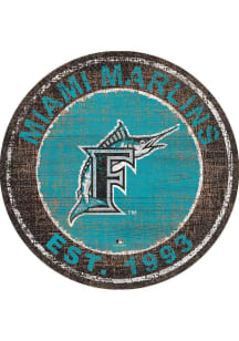Miami Marlins Round Heritage Logo Sign