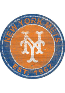 New York Mets Round Heritage Logo Sign
