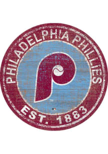 Philadelphia Phillies Round Heritage Logo Sign