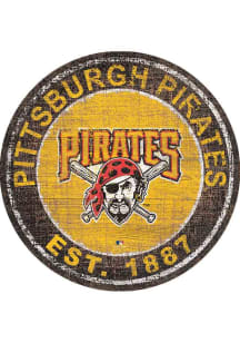 Pittsburgh Pirates Round Heritage Logo Sign