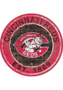Cincinnati Reds Round Heritage Logo Sign