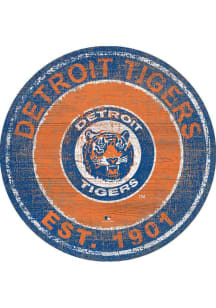 Detroit Tigers Round Heritage Logo Sign