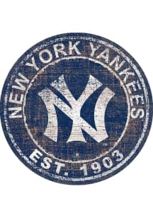 New York Yankees Round Heritage Logo Sign