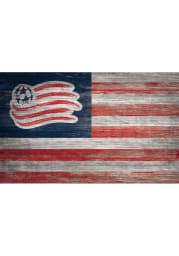 New England Revolution Distressed Flag 11x19 Sign