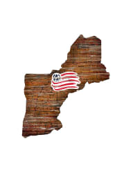 New England Revolution Distressed State 24 Inch Sign