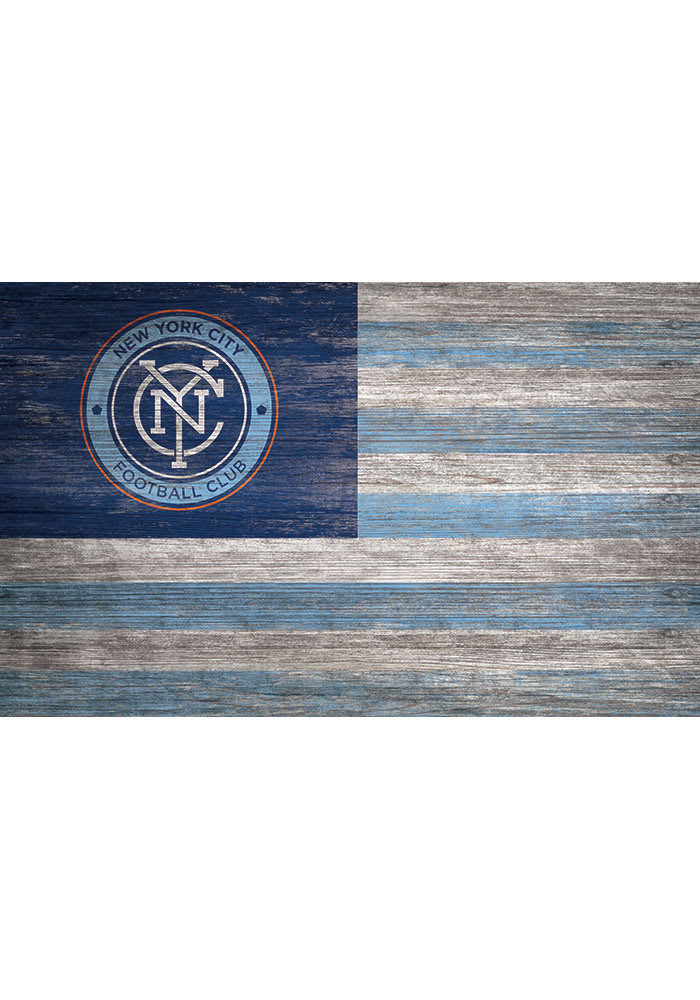 New York City FC Distressed Flag 11x19 Sign