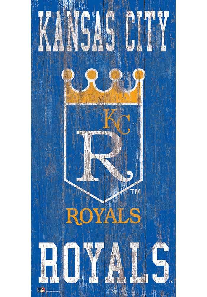 Kansas City Royals 6 x 12 Heritage Logo Sign - Sports Unlimited