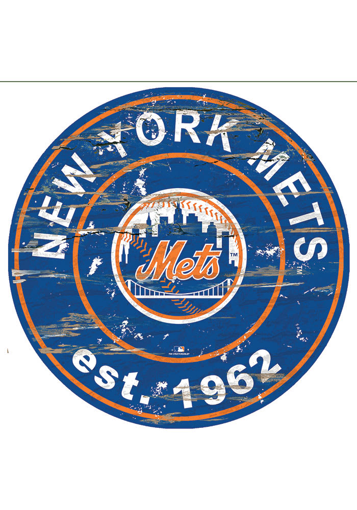 New York Mets Established Date Circle 24 Inch Sign