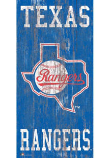 Texas Rangers Heritage Logo 6x12 Sign