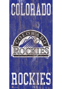 Colorado Rockies Heritage Logo 6x12 Sign