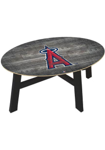 Los Angeles Angels Distressed Wood Red Coffee Table