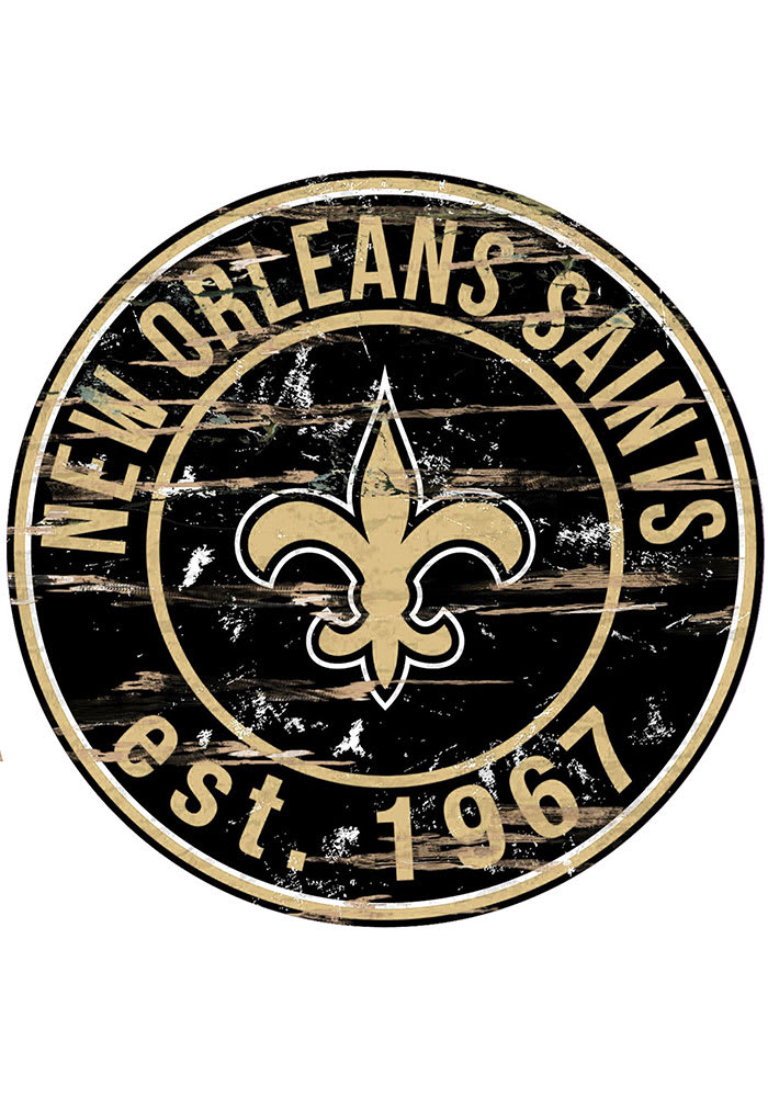 New Orleans Saints Established Date Circle 24 Inch Sign