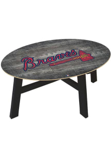 Atlanta Braves Distressed Wood Blue Coffee Table