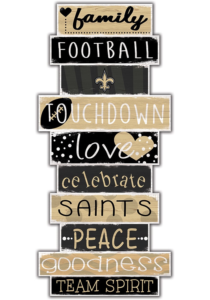New Orleans Saints Celebrations Stack 24 Inch Sign