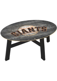 San Francisco Giants Distressed Wood Orange Coffee Table