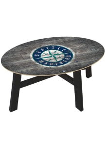 Seattle Mariners Distressed Wood Navy Blue Coffee Table