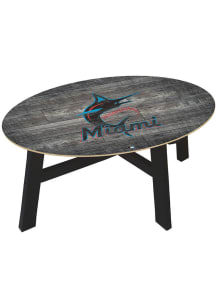 Miami Marlins Distressed Wood Blue Coffee Table