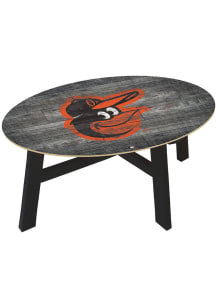 Baltimore Orioles Distressed Wood Orange Coffee Table