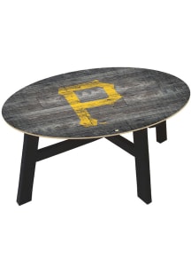 Pittsburgh Pirates Distressed Wood Black Coffee Table