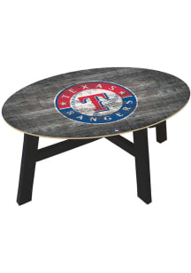 Texas Rangers Distressed Wood Blue Coffee Table
