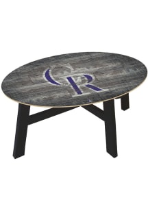Colorado Rockies Distressed Wood Purple Coffee Table
