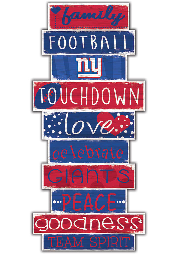 New York Giants Celebrations Stack 24 Inch Sign