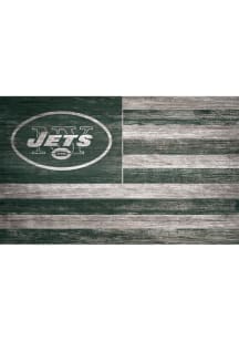 New York Jets Distressed Flag 11x19 Sign