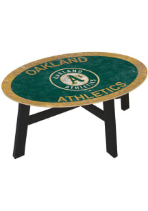 Oakland Athletics Team Color Logo Green Coffee Table