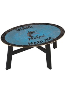 Miami Marlins Team Color Logo Blue Coffee Table