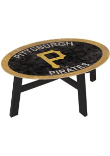 Pittsburgh Pirates Team Color Logo Black Coffee Table