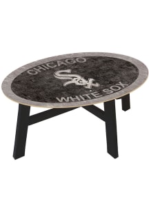 Chicago White Sox Team Color Logo Black Coffee Table