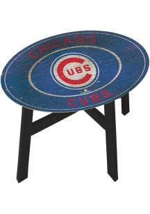 Chicago Cubs Logo Heritage Blue End Table