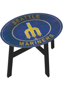 Seattle Mariners Logo Heritage Navy Blue End Table