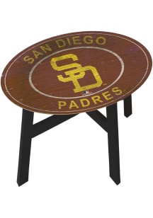 San Diego Padres Vintage Logo Heritage Brown End Table