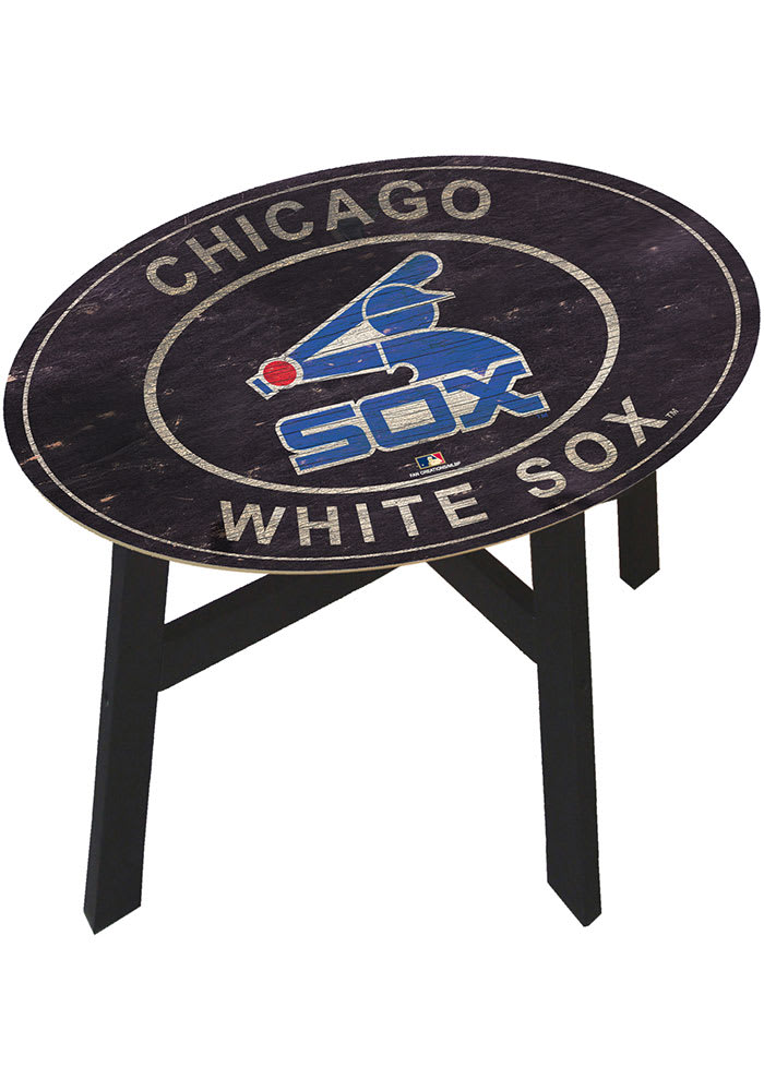 Chicago White Sox Vintage Logo Heritage Black End Table