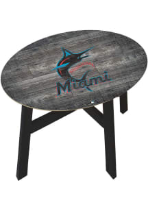 Miami Marlins Logo Heritage Blue End Table