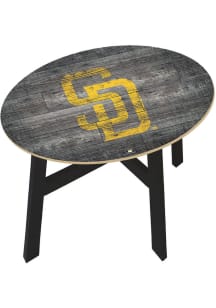 San Diego Padres Logo Heritage Brown End Table