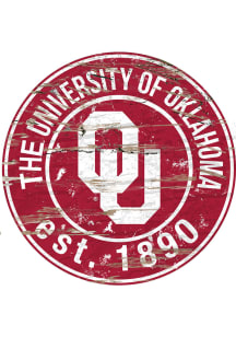 Oklahoma Sooners Established Date Circle 24 Inch Sign