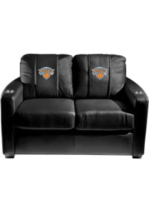 New York Knicks Faux Leather Love Seat - Black