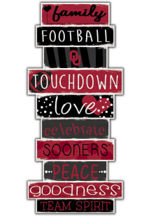 Oklahoma Sooners Celebrations Stack 24 Inch Sign