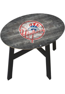 New York Yankees Logo Heritage Blue End Table