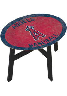 Los Angeles Angels Distressed Red End Table