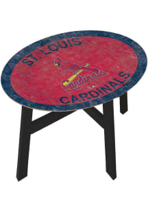 St Louis Cardinals Distressed Red End Table