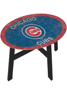Chicago Cubs Distressed Blue End Table