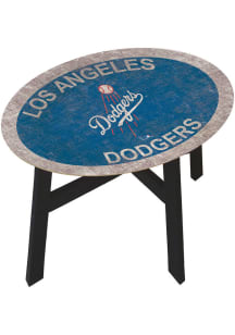 Los Angeles Dodgers Distressed Blue End Table