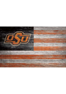 Oklahoma State Cowboys Distressed Flag 11x19 Sign